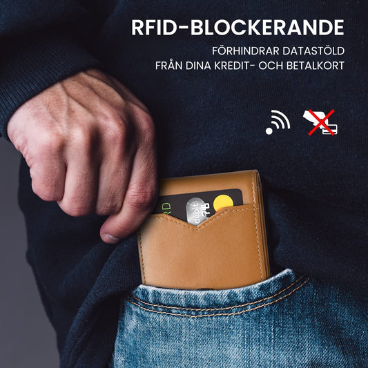 Herrarnas ultratunn RFID-blockerande plånbok